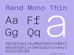 Rand Mono Font preview